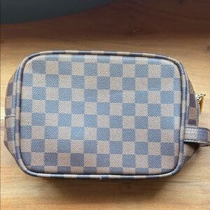Checkered Make Up Bag